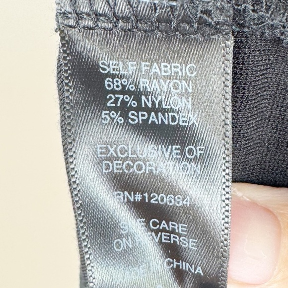 Torrid Black Rayon Nylon Pencil Ponte Lace Knee-Length Cocktail Skirt Size 3X - Picture 5 of 7